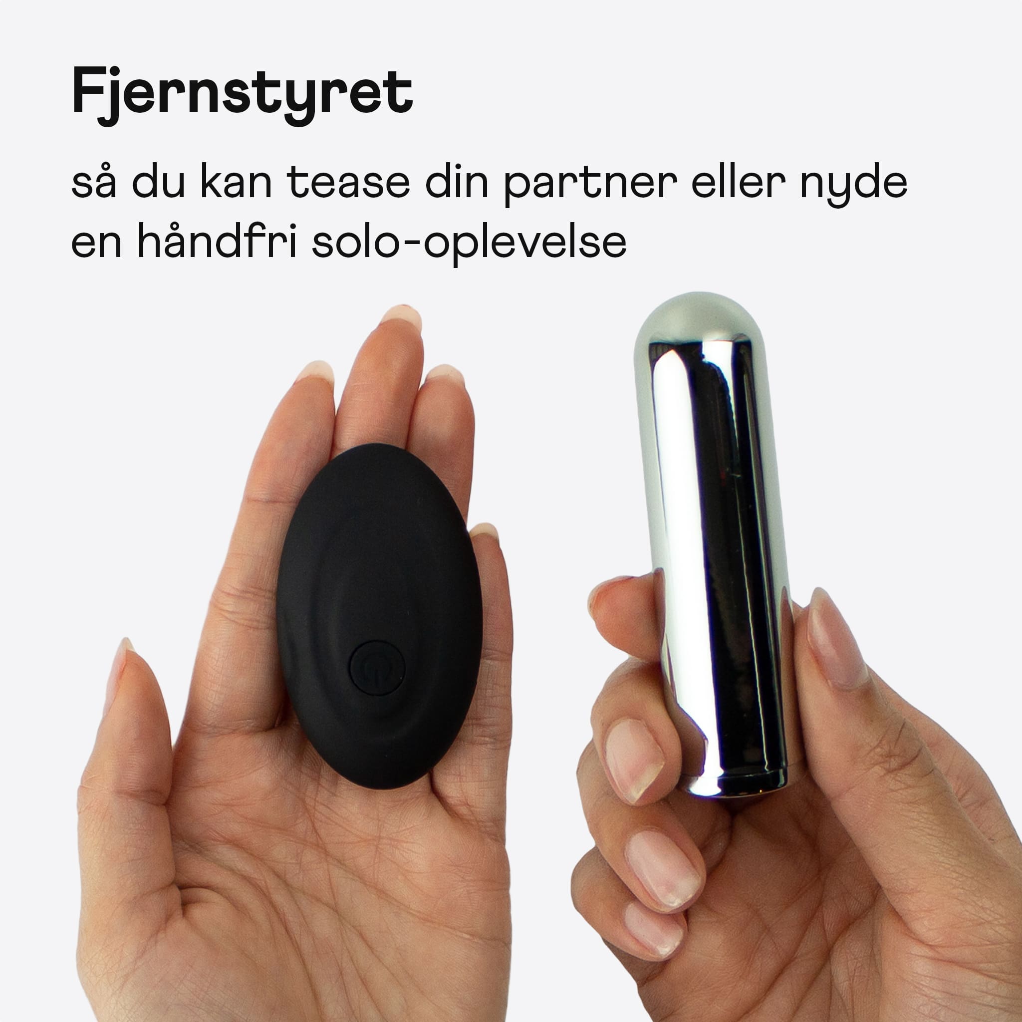 Unilove Thrill fjernbetjent mini bullet vibrator set oppefra med fjernbetjening